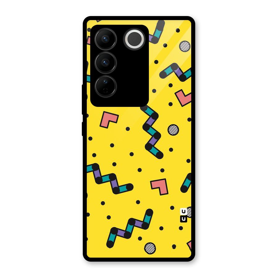 Block Shades Glass Back Case for Vivo V27 Pro