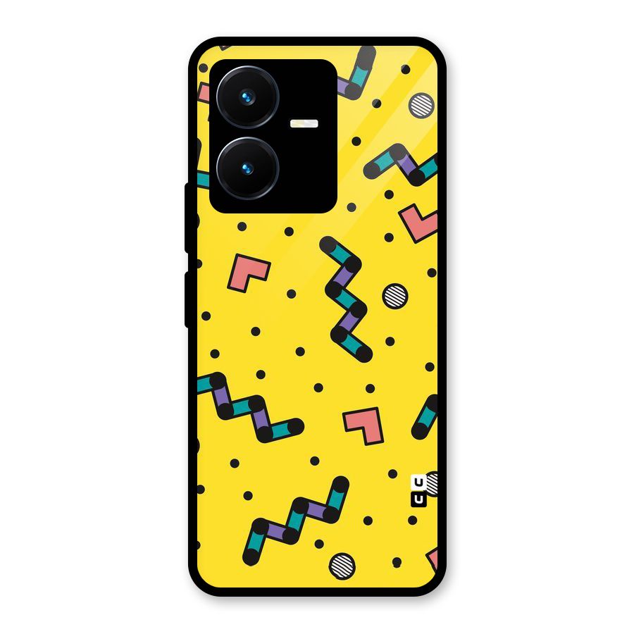 Block Shades Glass Back Case for Vivo Y22s