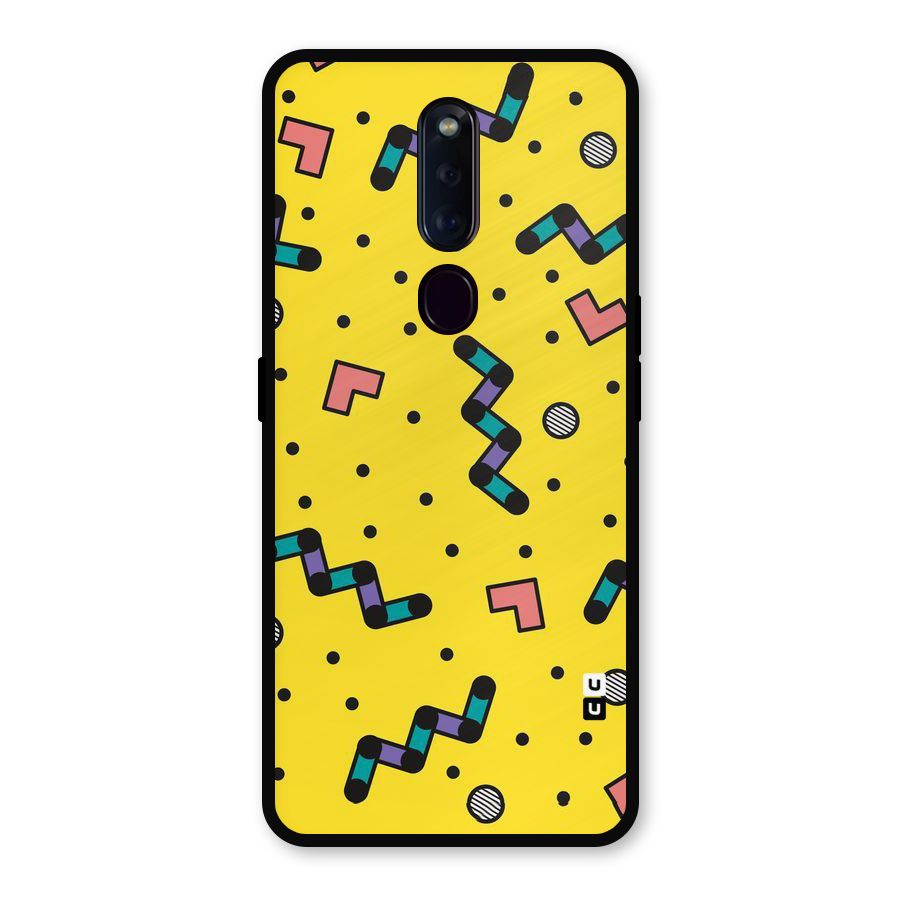 Block Shades Metal Back Case for Oppo F11 Pro