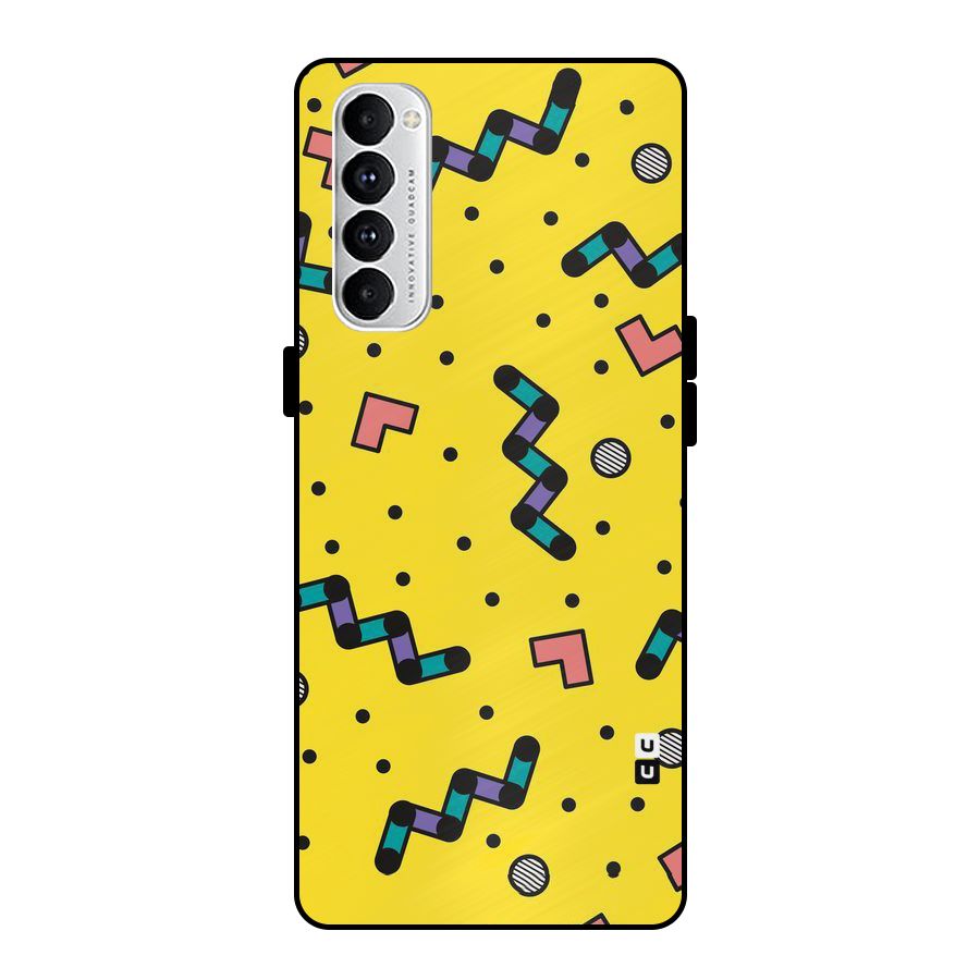 Block Shades Metal Back Case for Oppo Reno4 Pro