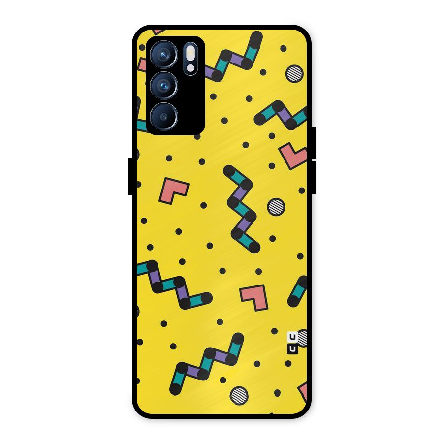 Block Shades Metal Back Case for Oppo Reno6 5G