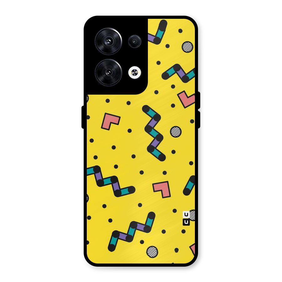 Block Shades Metal Back Case for Oppo Reno8 5G
