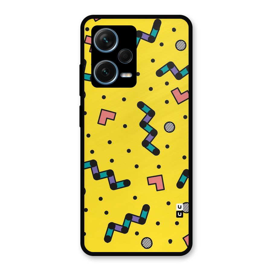 Block Shades Metal Back Case for Redmi Note 12 Pro Plus 5G