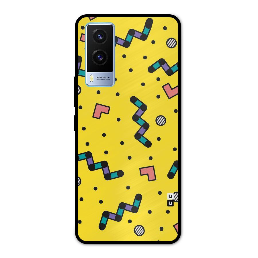 Block Shades Metal Back Case for Vivo V21e 5G