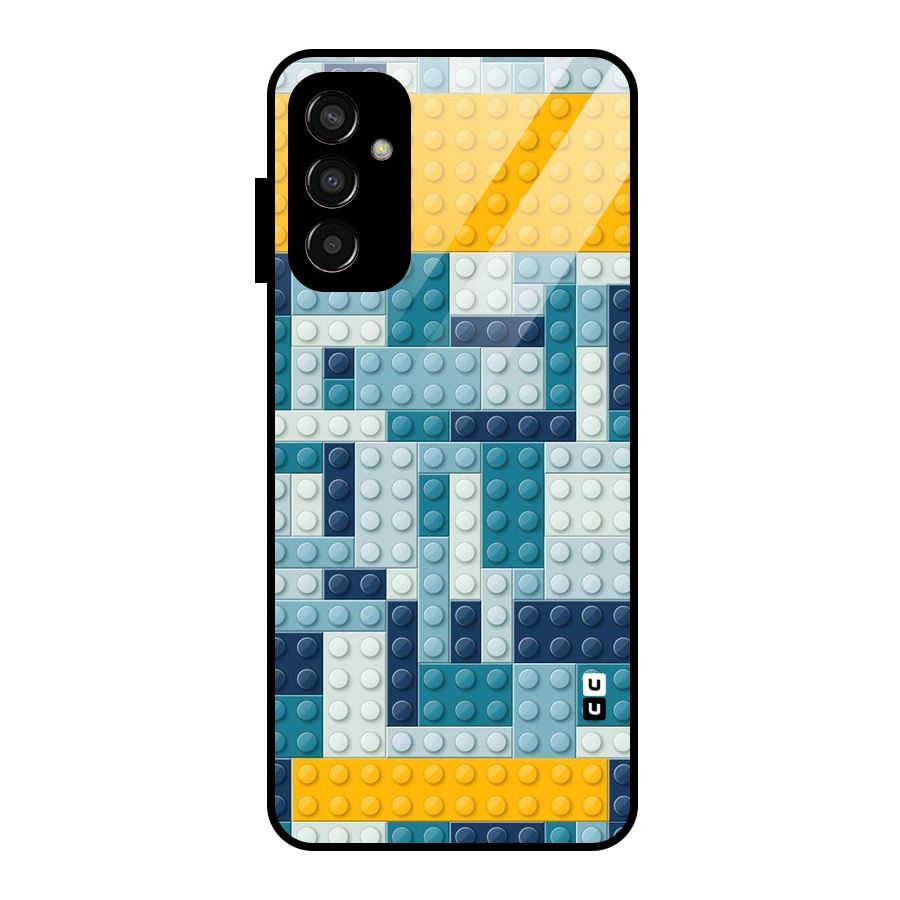 Blocks Blues Glass Back Case for Galaxy F13