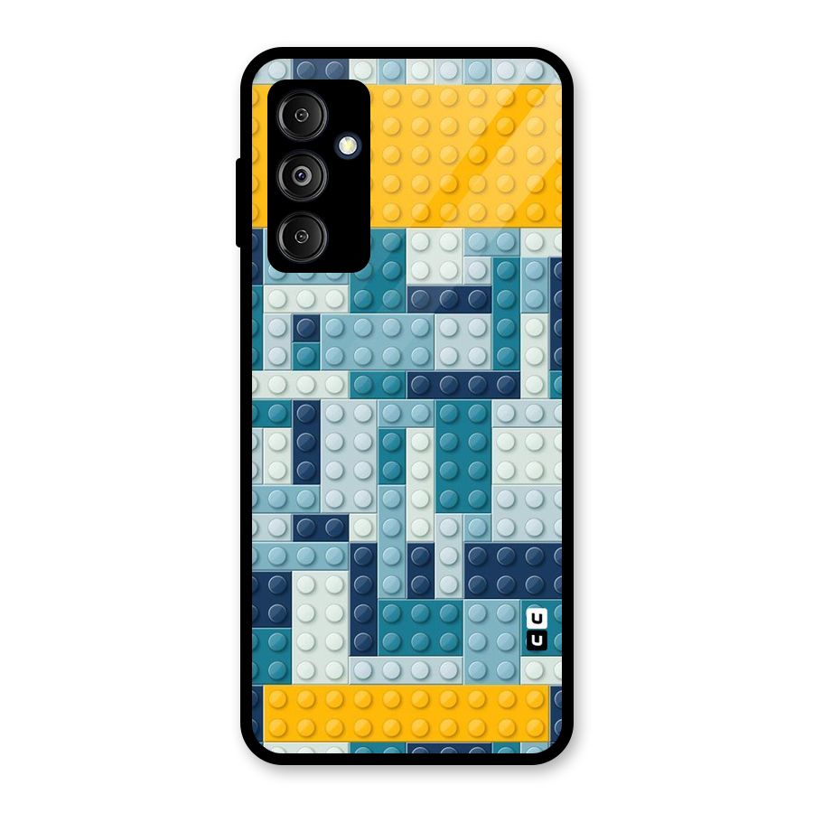 Blocks Blues Glass Back Case for Galaxy M14 5G