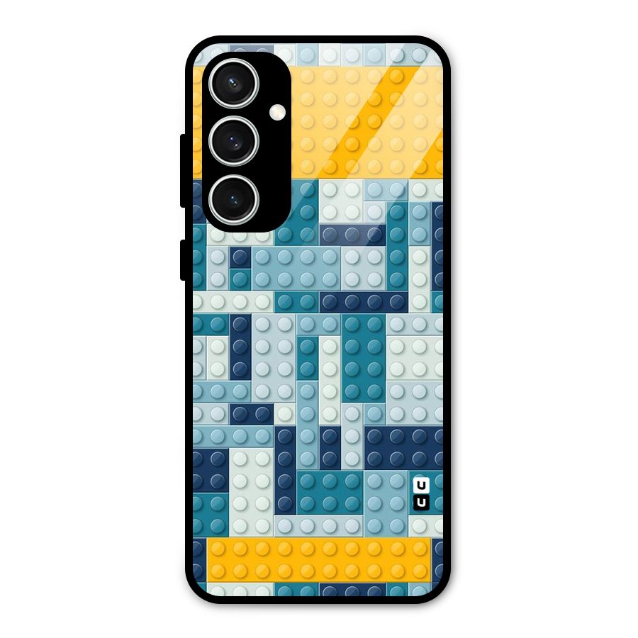 Blocks Blues Glass Back Case for Galaxy S23 FE