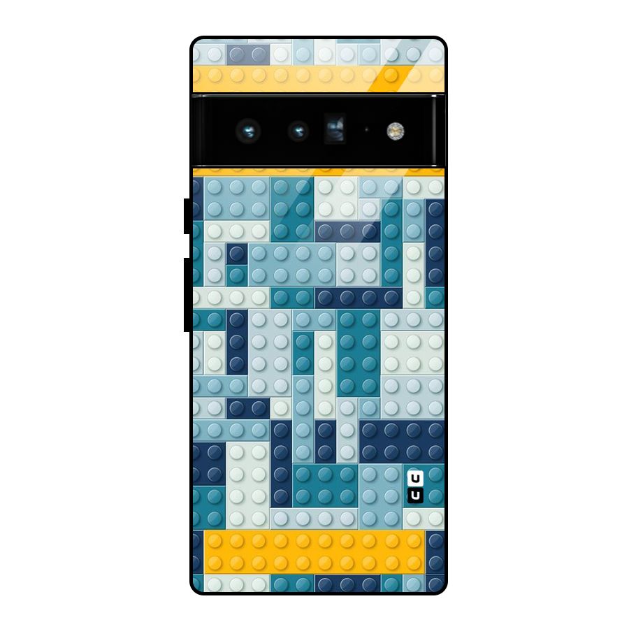Blocks Blues Glass Back Case for Google Pixel 6 Pro