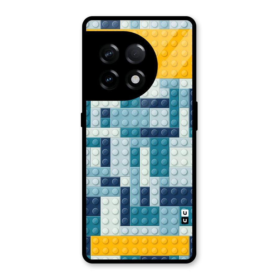 Blocks Blues Glass Back Case for OnePlus 11R