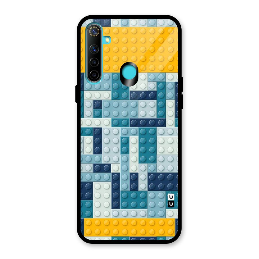 Blocks Blues Glass Back Case for Realme 5i