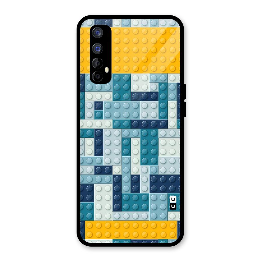 Blocks Blues Glass Back Case for Realme Narzo 20 Pro
