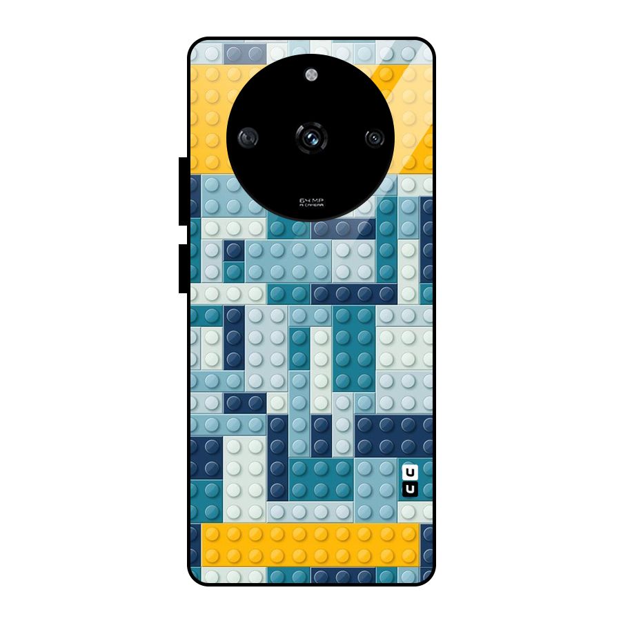 Blocks Blues Glass Back Case for Realme Narzo 60 5G