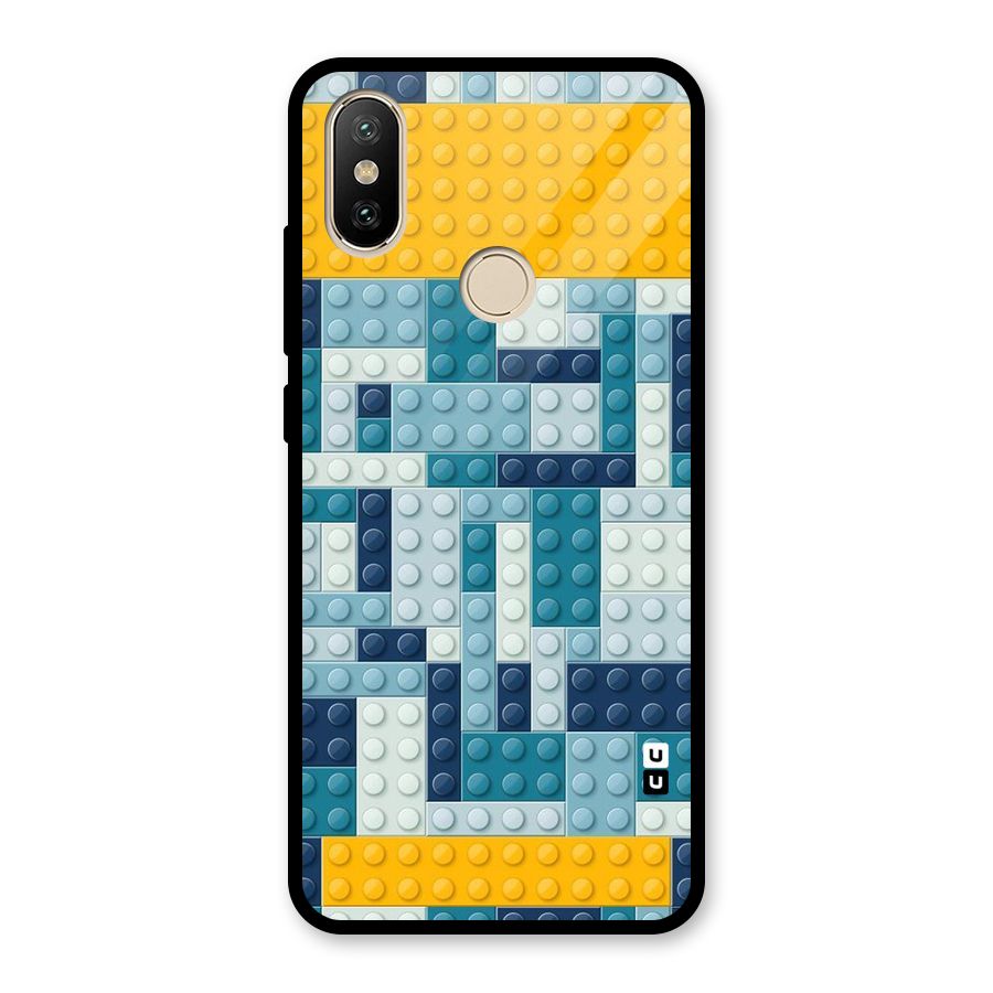 Blocks Blues Glass Back Case for Redmi A2