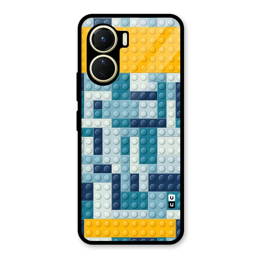 Blocks Blues Glass Back Case for Vivo Y56