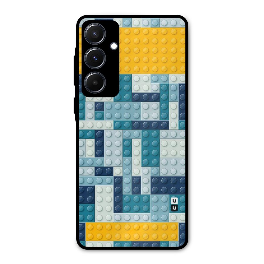 Blocks Blues Metal Back Case for Galaxy A55