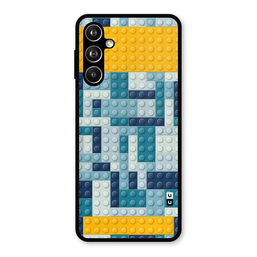 Blocks Blues Metal Back Case for Galaxy F54