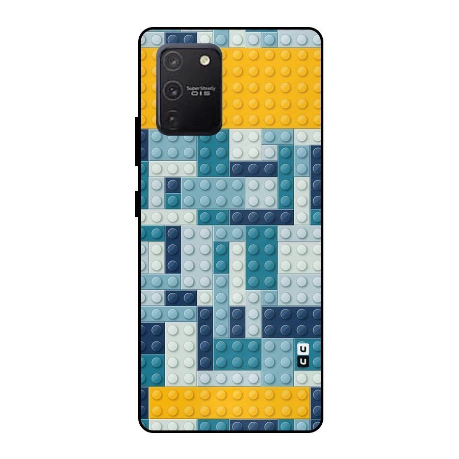 Blocks Blues Metal Back Case for Galaxy S10 Lite