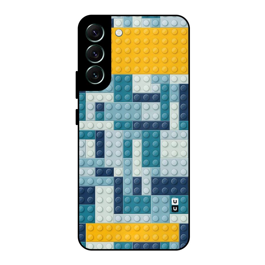 Blocks Blues Metal Back Case for Galaxy S22 Plus 5G