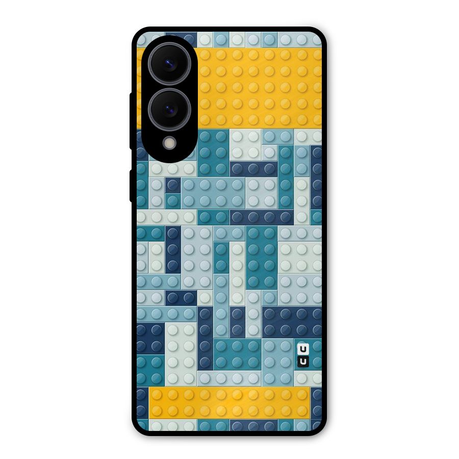 Blocks Blues Metal Back Case for Galaxy S25 Edge
