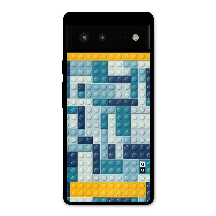 Blocks Blues Metal Back Case for Google Pixel 6
