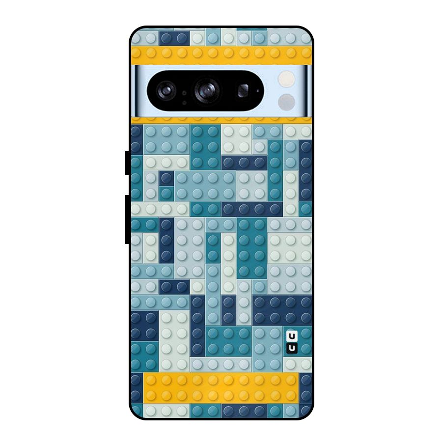 Blocks Blues Metal Back Case for Google Pixel 8 Pro