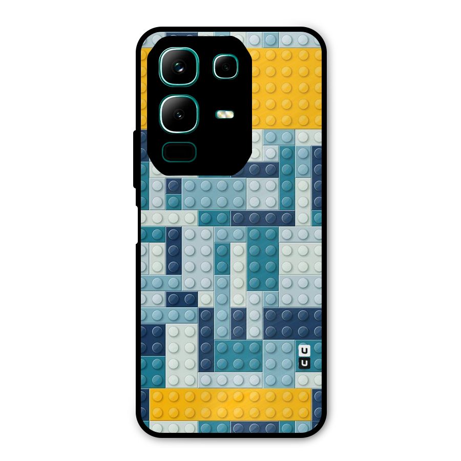 Blocks Blues Metal Back Case for Infinix Note 50x