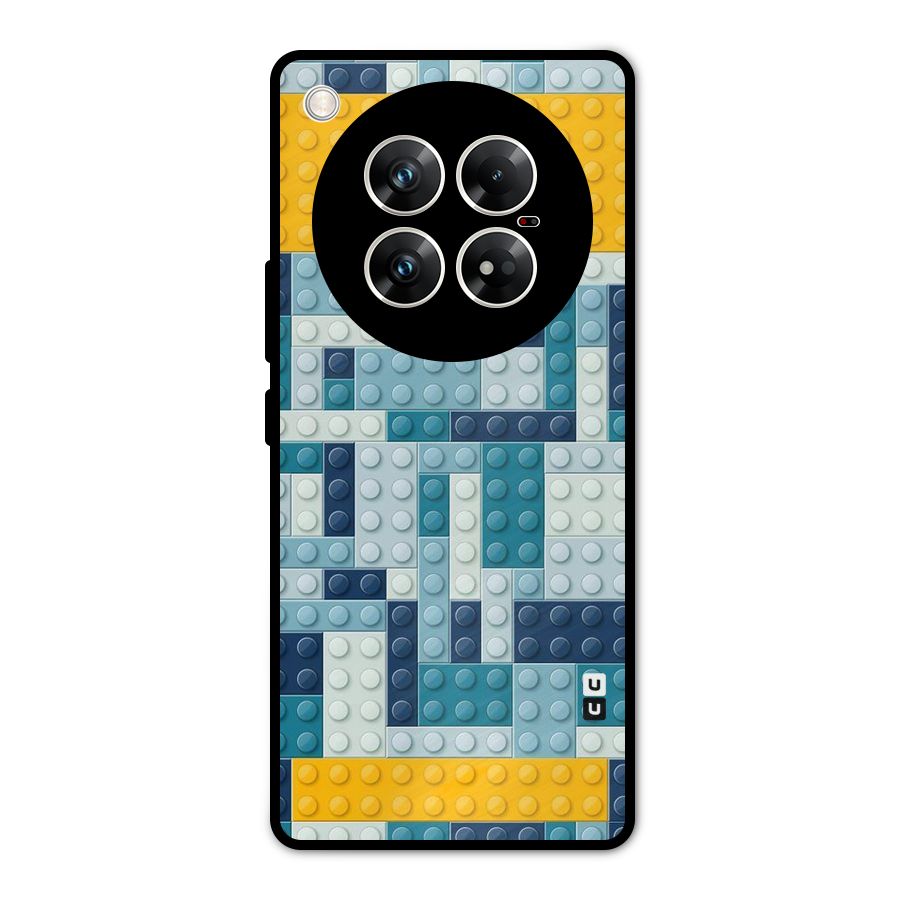 Blocks Blues Metal Back Case for Infinix Zero 40 5G