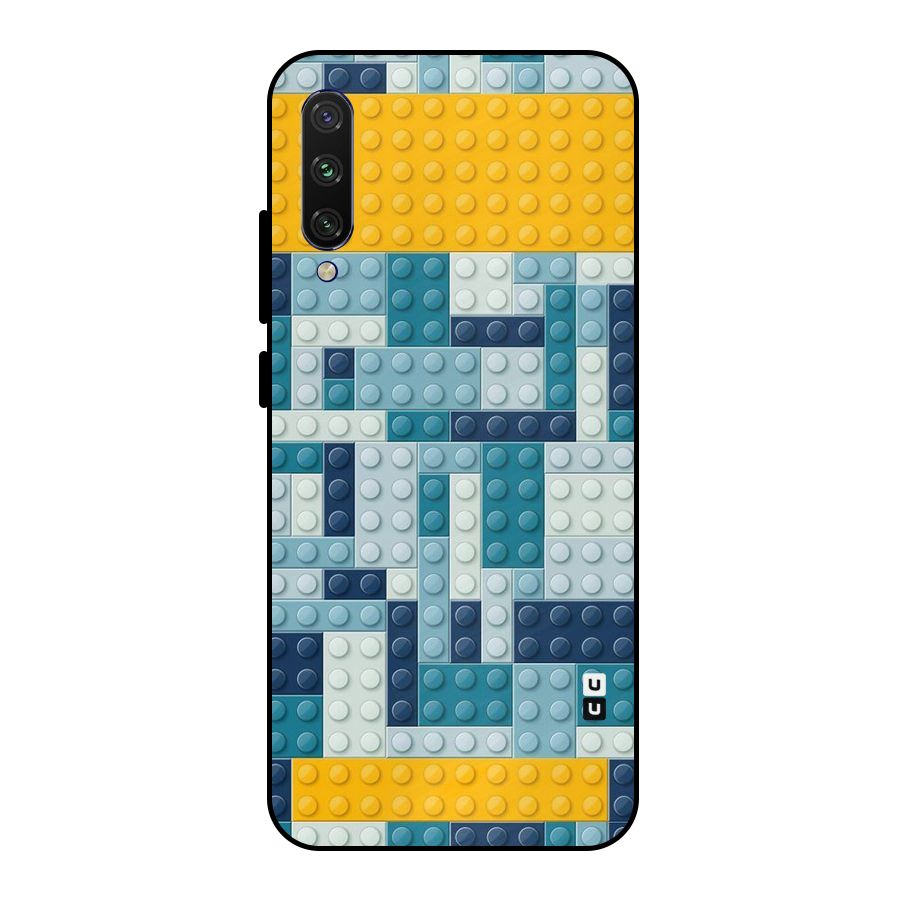 Blocks Blues Metal Back Case for Mi A3