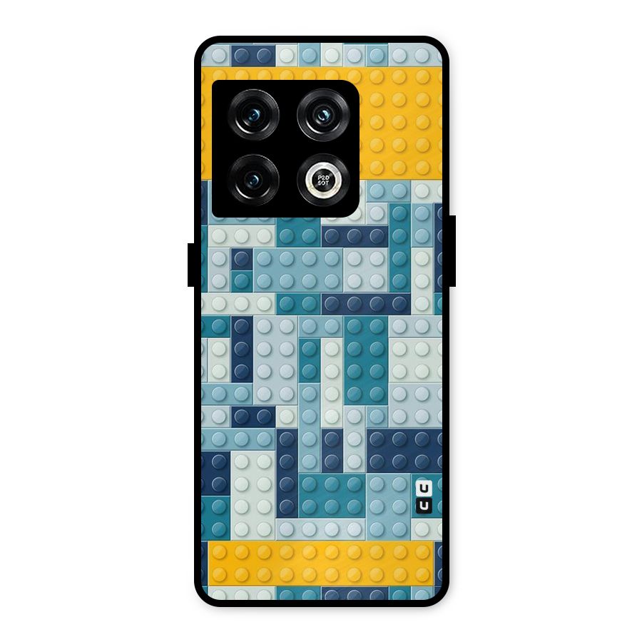 Blocks Blues Metal Back Case for OnePlus 10 Pro 5G