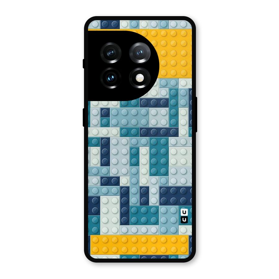 Blocks Blues Metal Back Case for OnePlus 11