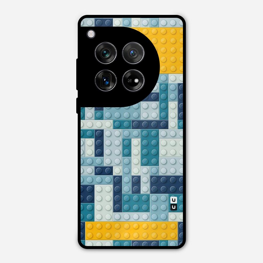 Blocks Blues Metal Back Case for OnePlus 12