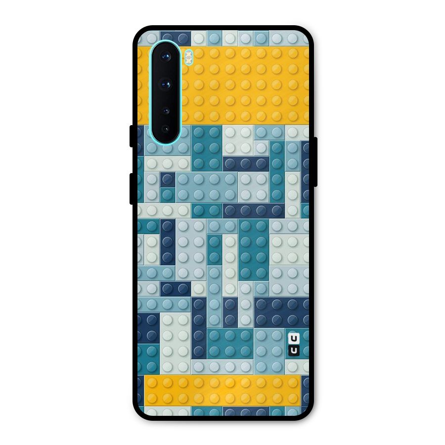 Blocks Blues Metal Back Case for OnePlus Nord