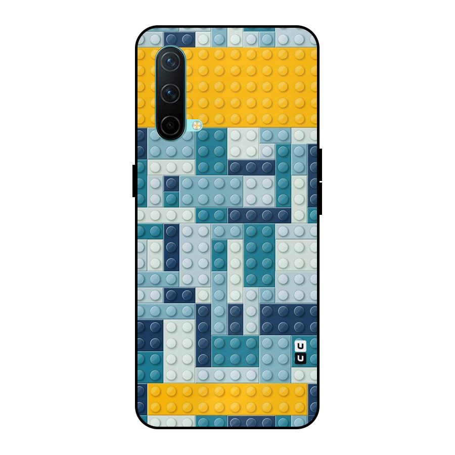 Blocks Blues Metal Back Case for OnePlus Nord CE 5G