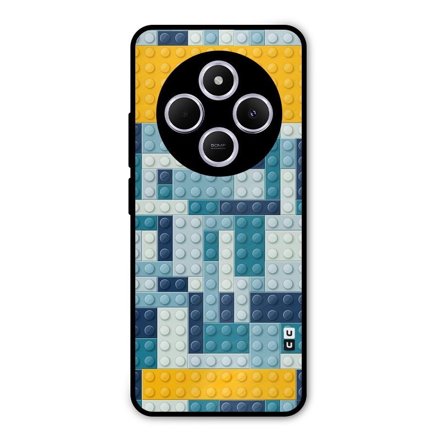 Blocks Blues Metal Back Case for Poco C75 5G