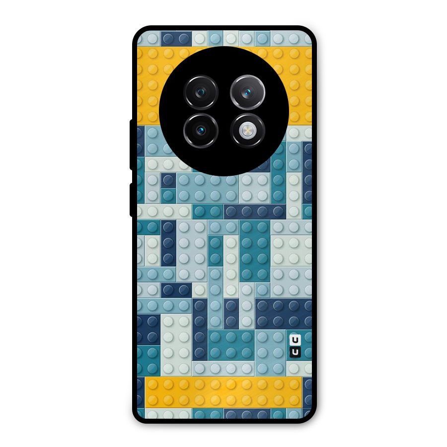 Blocks Blues Metal Back Case for Realme 13 Plus