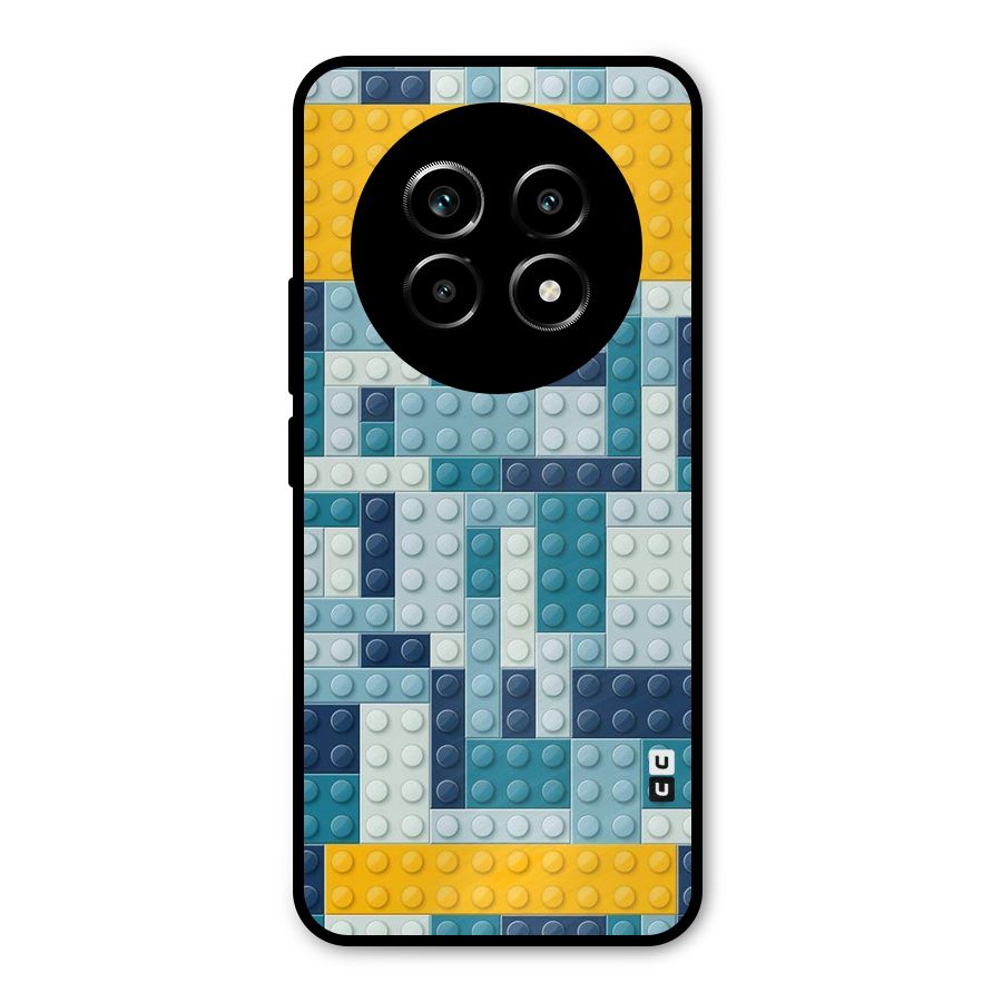Blocks Blues Metal Back Case for Realme 13 Pro