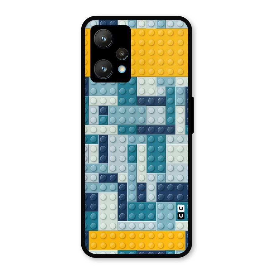 Blocks Blues Metal Back Case for Realme 9