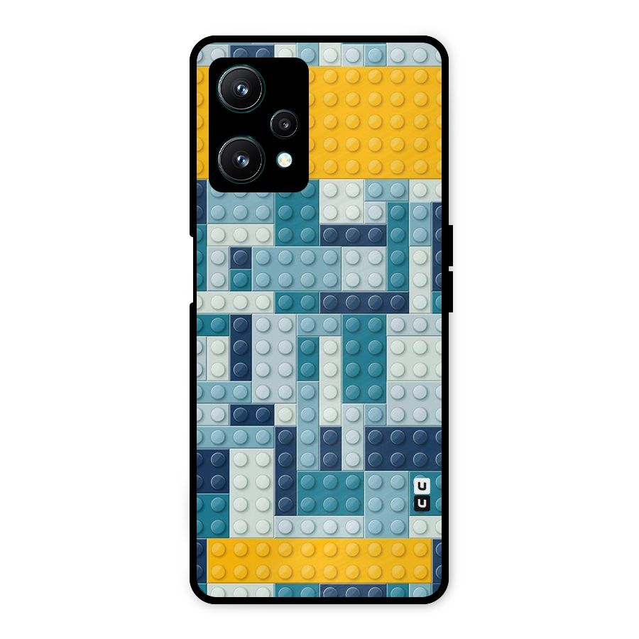 Blocks Blues Metal Back Case for Realme 9 Pro 5G