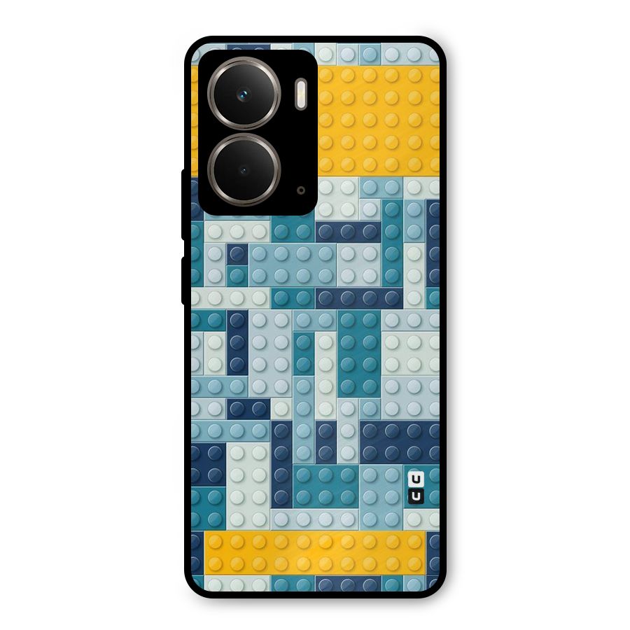 Blocks Blues Metal Back Case for Realme P3