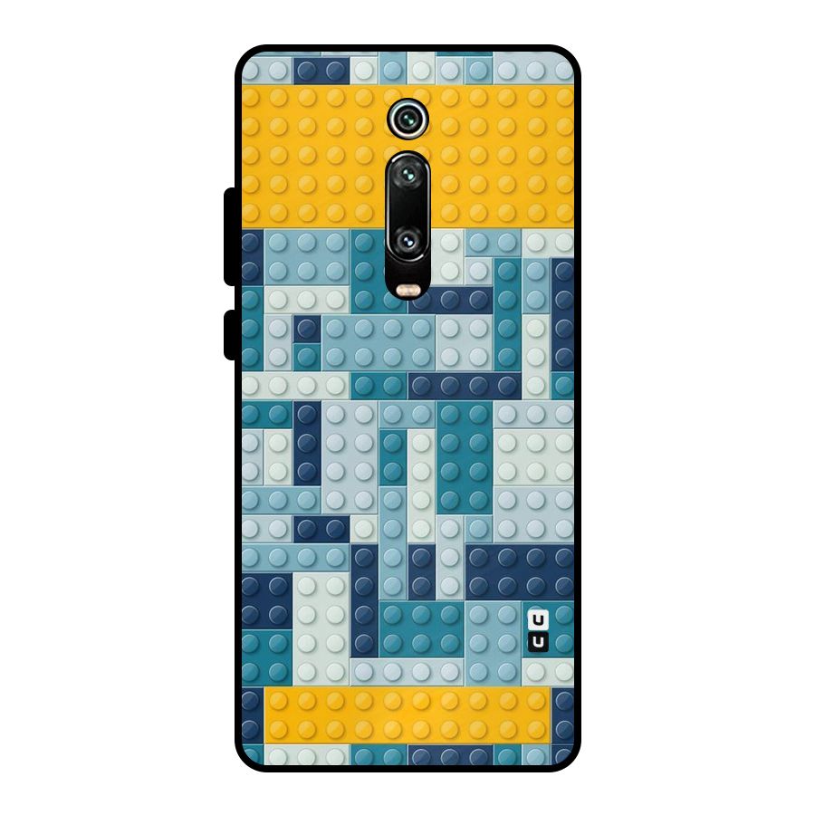 Blocks Blues Metal Back Case for Redmi K20