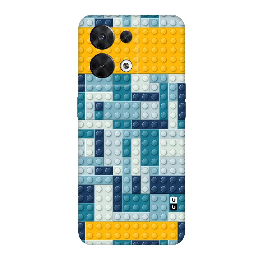 Blocks Blues Original Polycarbonate Back Case for Oppo Reno8 5G