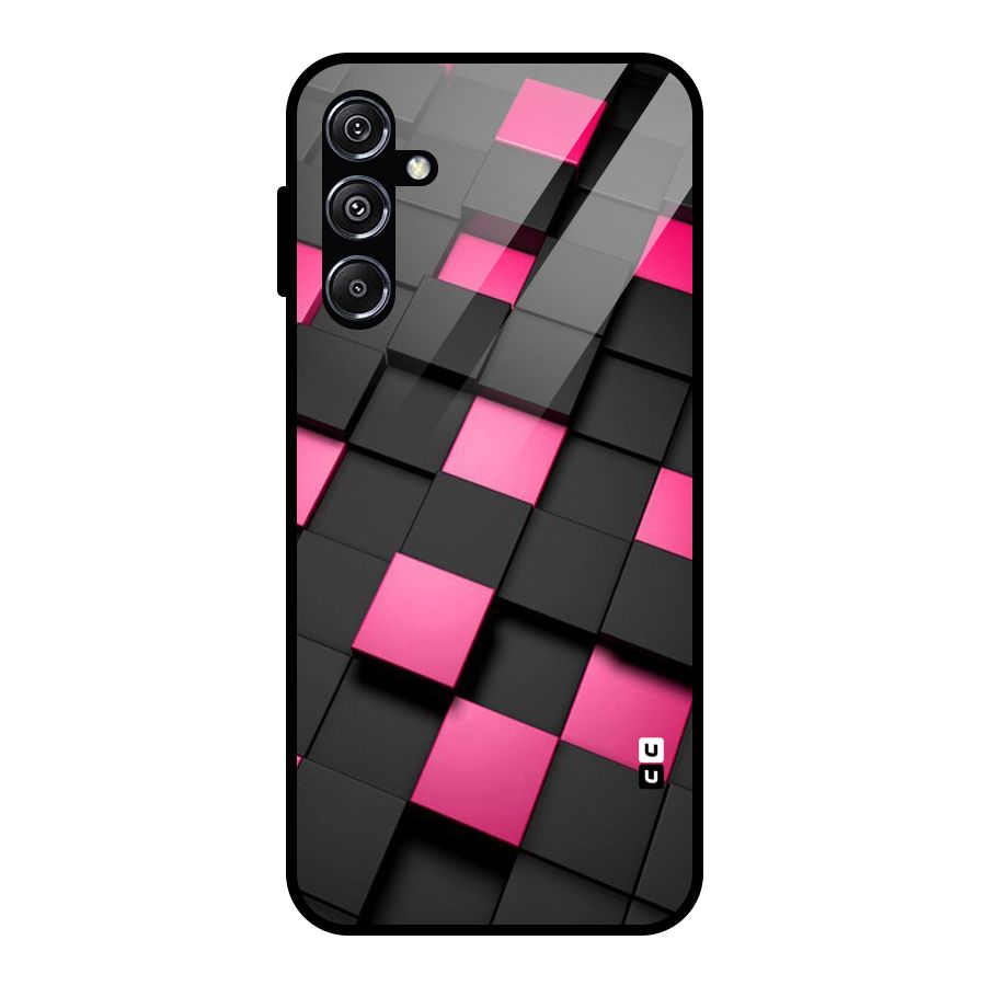 Blocks Diagonal Glass Back Case for Galaxy M34 5G