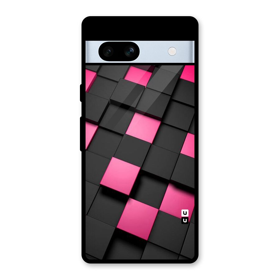 Blocks Diagonal Glass Back Case for Google Pixel 7a