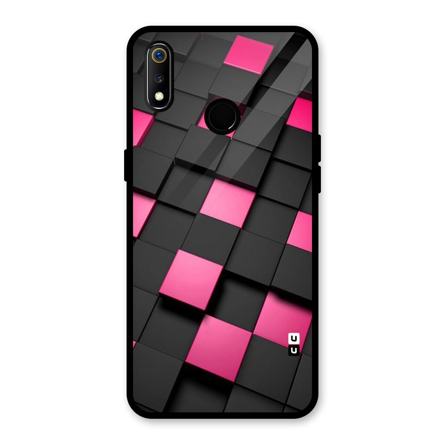 Blocks Diagonal Glass Back Case for Realme 3i