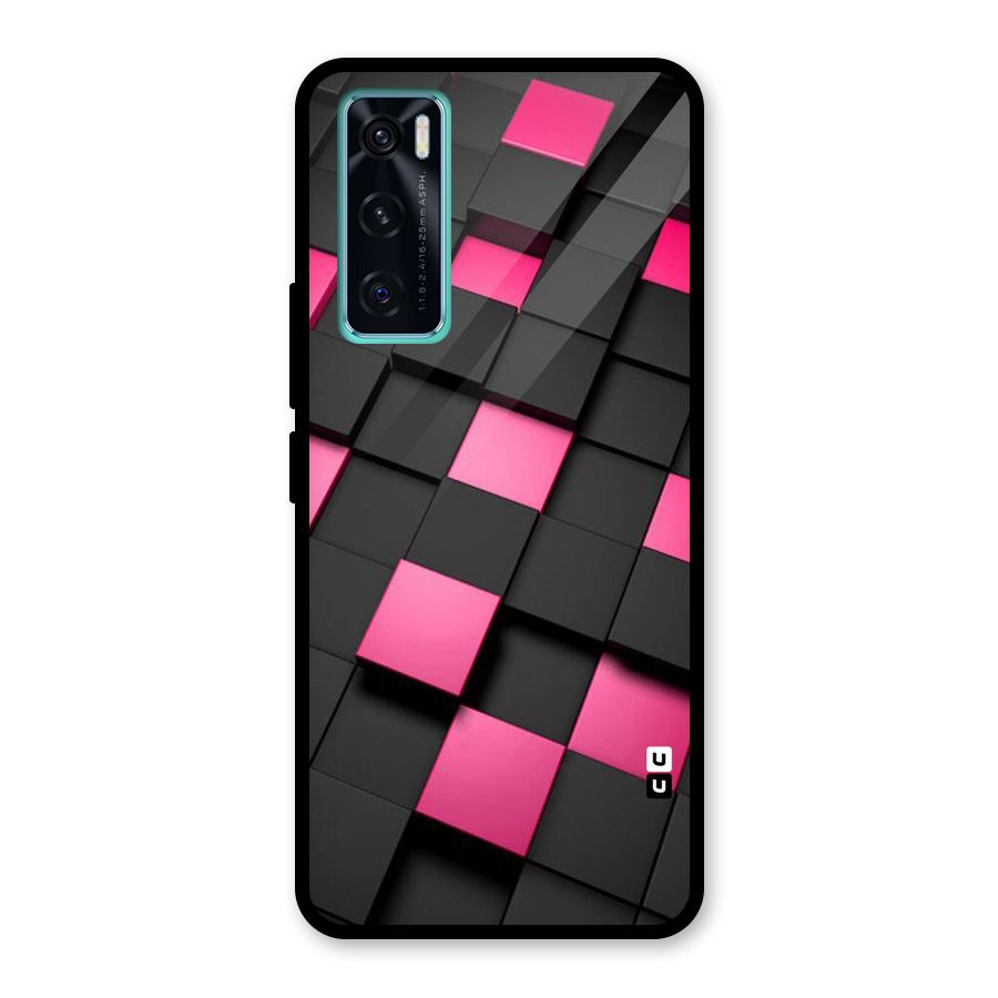 Blocks Diagonal Glass Back Case for Vivo V20 SE