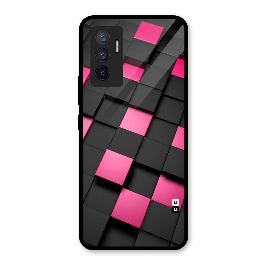 Blocks Diagonal Glass Back Case for Vivo V23e