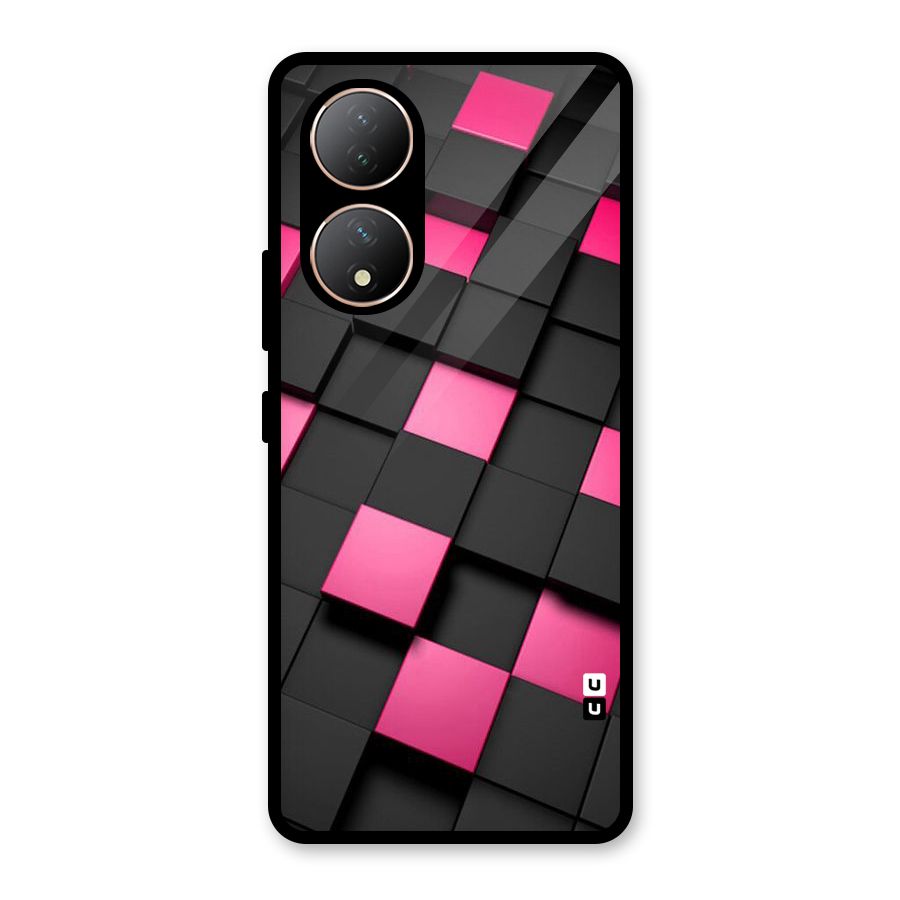 Blocks Diagonal Glass Back Case for Vivo Y100A