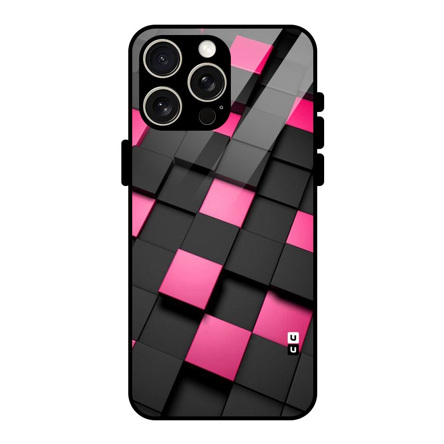 Blocks Diagonal Glass Back Case for iPhone 15 Pro Max