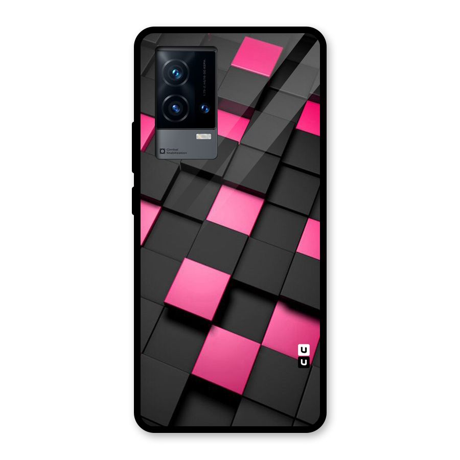 Blocks Diagonal Glass Back Case for iQOO 9 5G