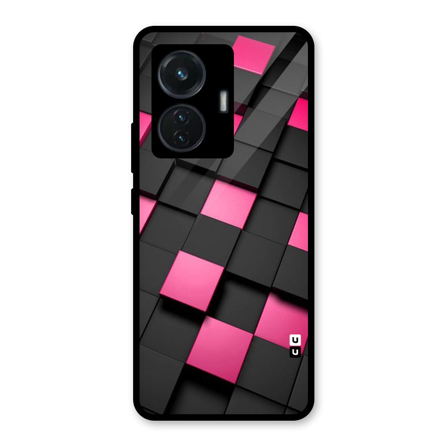 Blocks Diagonal Glass Back Case for iQOO Z6 44W
